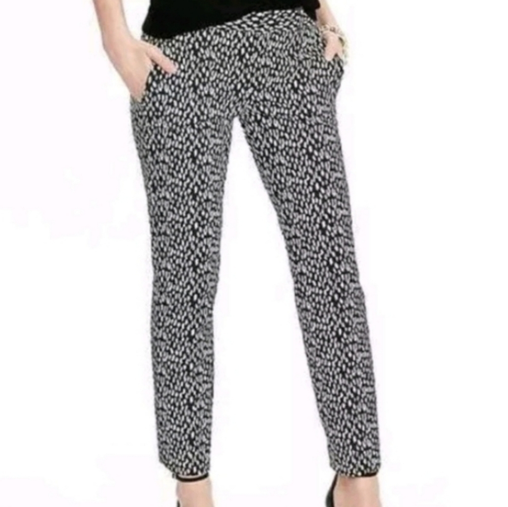 🧡 Banana Republic Jacquard Leopard Pants 0